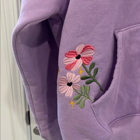 Dandy Purple Floral Embroidered Women's Sweatshirt size small - Picture 5 of 7